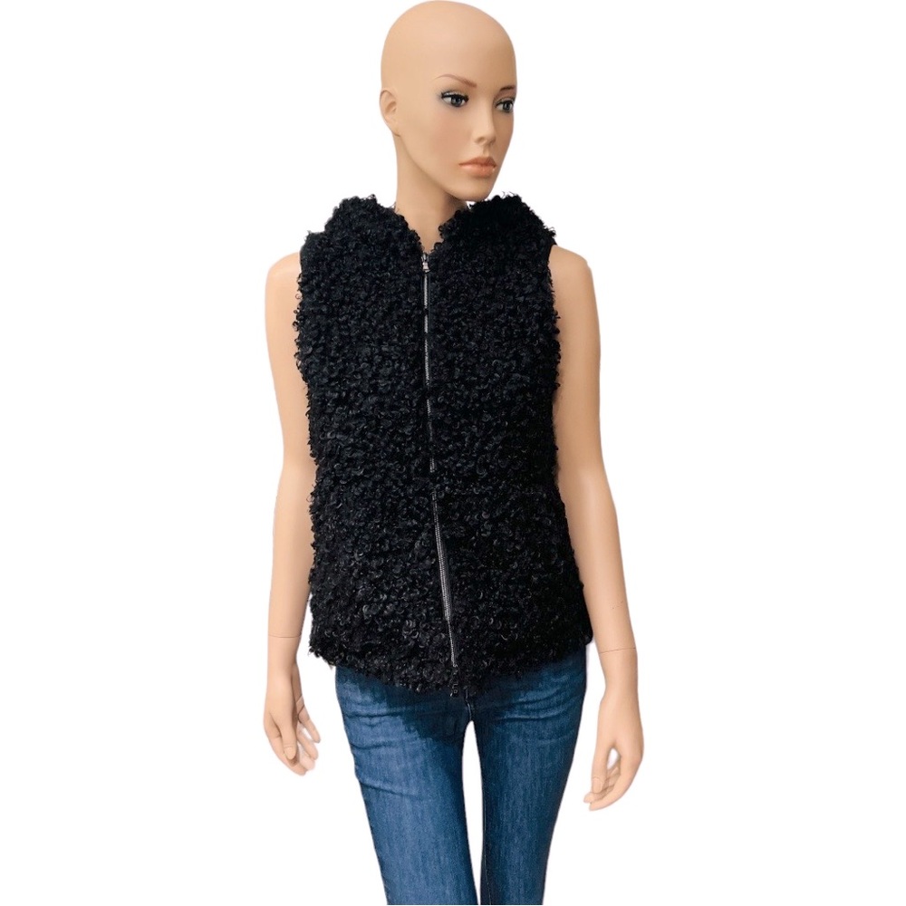 NWT Anatomie faux fur Hoodie Vest Size S in excellent condition 100% polyester - Picture 10 of 14